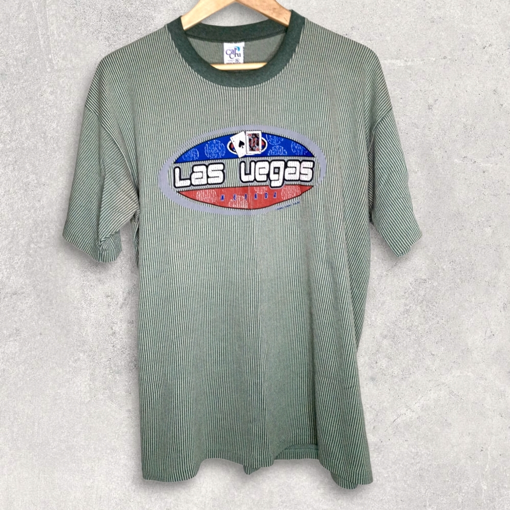 Vintage - Stripes Las Vegas T-Shirt - Size XL
